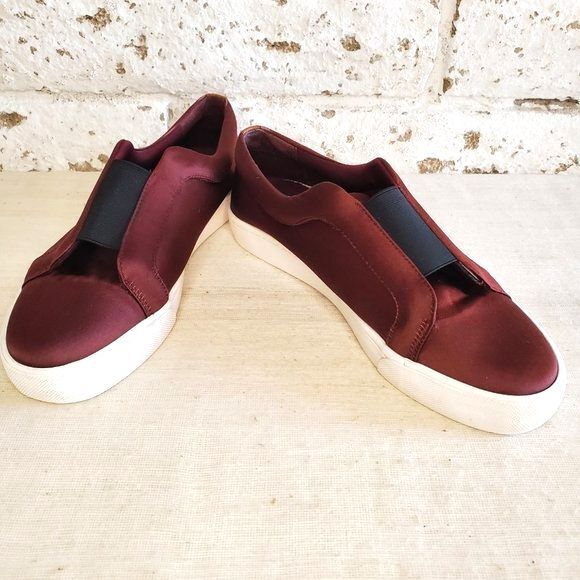 Louise et Cie Shoes - Louise Et Cie Lo-Bette  Burgundy Satin Sneakers Womens Flats Casual Street Sz 8